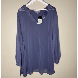 Ulla Popken Plus Size blouse lavender size 28